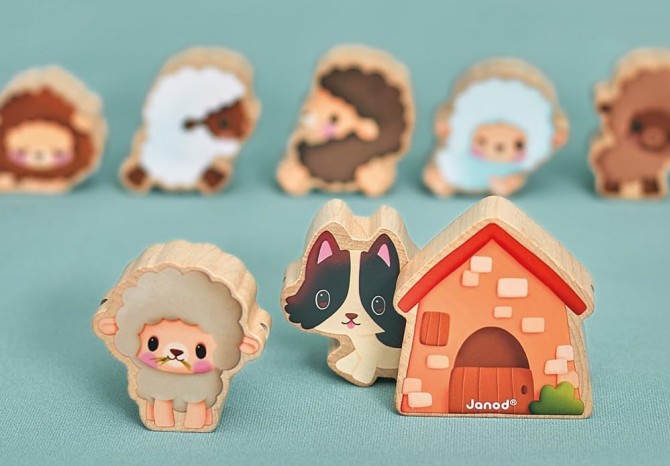 Figurki do nawlekania Janod z farmą